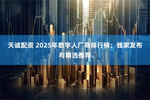 天诚配资 2025年数字人厂商排行榜：独家发布与精选推荐